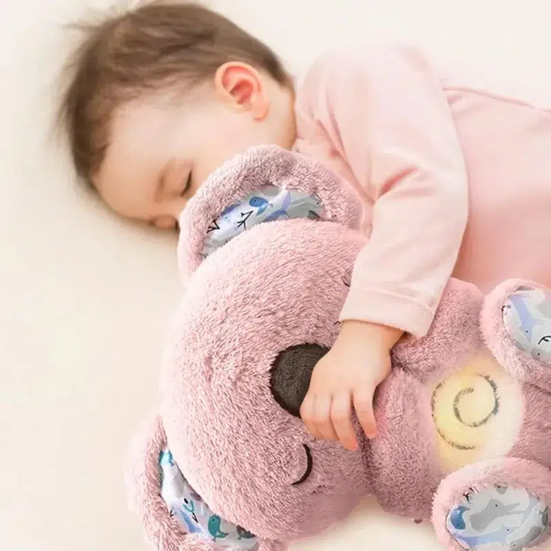 Peluche relajante para bebé que simula respiración ( koala gris )