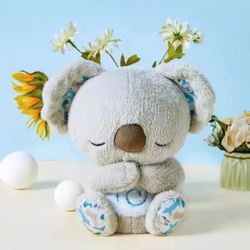 Peluche relajante para bebé que simula respiración ( koala gris )
