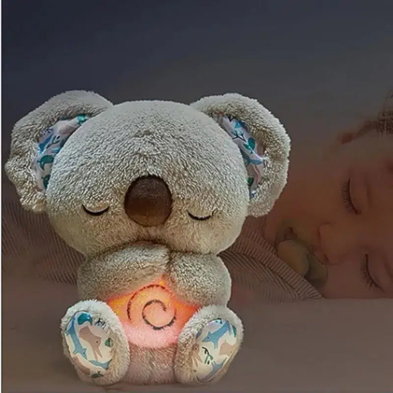 Peluche relajante para bebé que simula respiración ( koala gris )